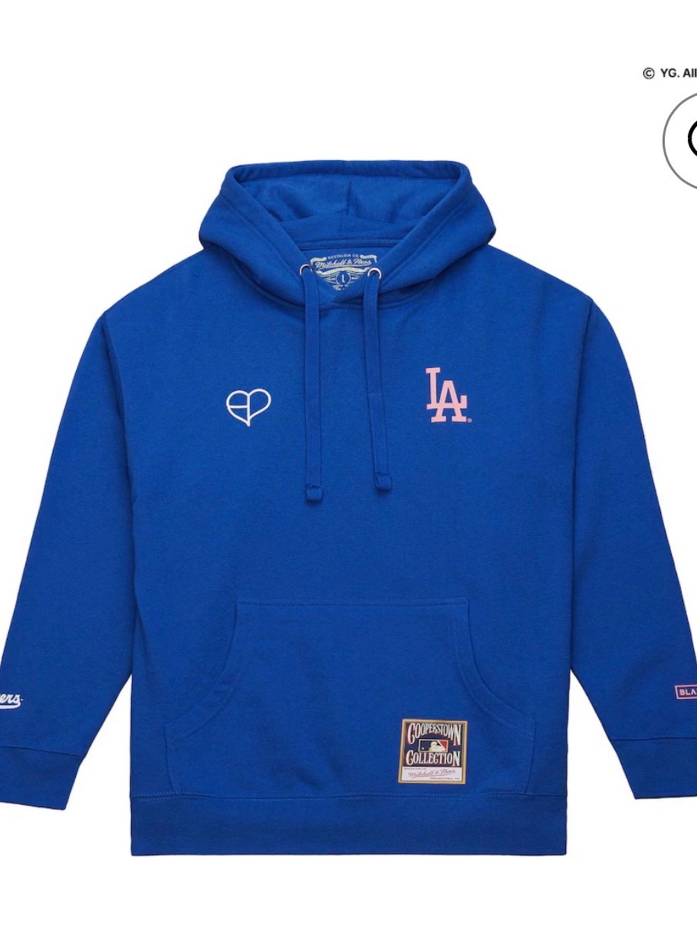 Blackpink Mitchell & Ness LA Dodgers MLB Hoodie Size S - RARE